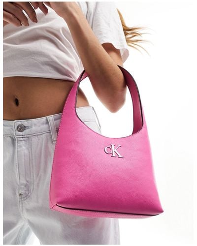 Calvin Klein Minimal Monogram Shoulder Bag - Pink