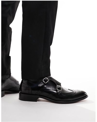 ASOS Double Strap Monk Shoes - Black
