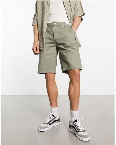New Look – carpenter-shorts mit geradem schnitt - Weiß