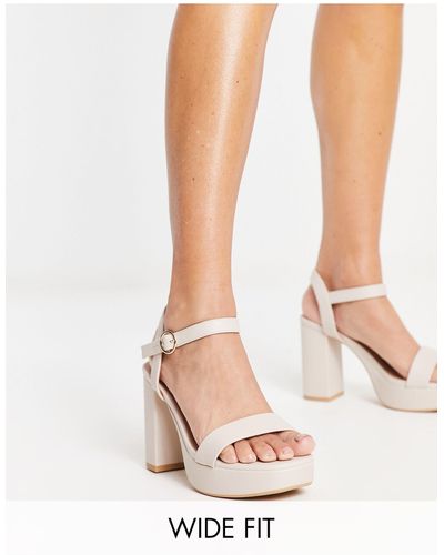 New Look Wide fit – sandalen - Weiß