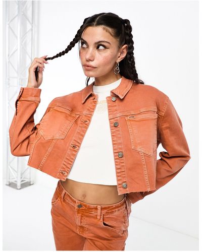 Guess Chaqueta vaquera naranja