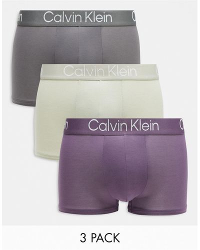 Calvin Klein – 3er-pack sehr weiche, moderne unterhosen - Mehrfarbig