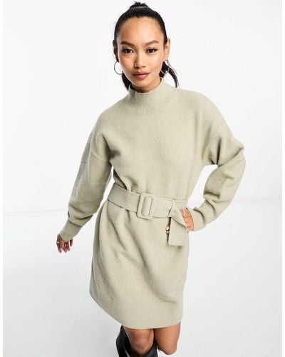 & Other Stories Belted Knitted Dress - Natural