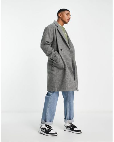 Jack & Jones Originals - pardessus à double boutonnage - chiné - Blanc