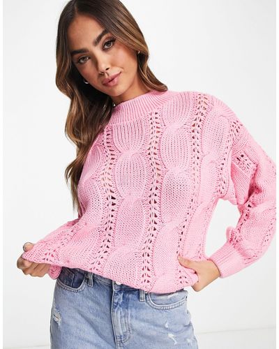 In The Style X Jac Jossa Exclusive Knitted Patterned Sweater - Pink