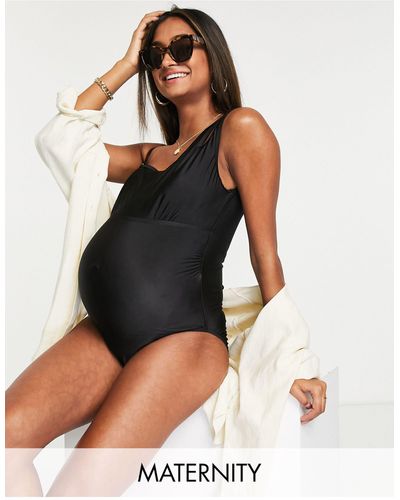 Mama.licious Mamalicious Maternity Shoulder Detail Swimsuit - Black