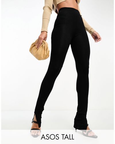 ASOS Asos design tall - legging avec fente latérale - Noir