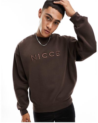 Nicce London Mercury Oversized Sweatshirt - Black