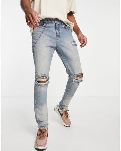 The Couture Club Relaxed Fit Denim Jeans - Blue