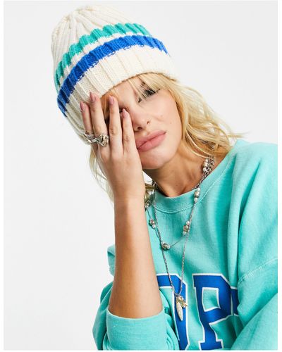 TOPSHOP Gorro y azul a rayas