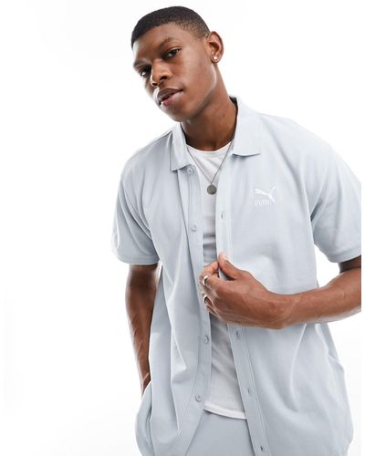 PUMA Classics Pique Terrycloth Shirt - White