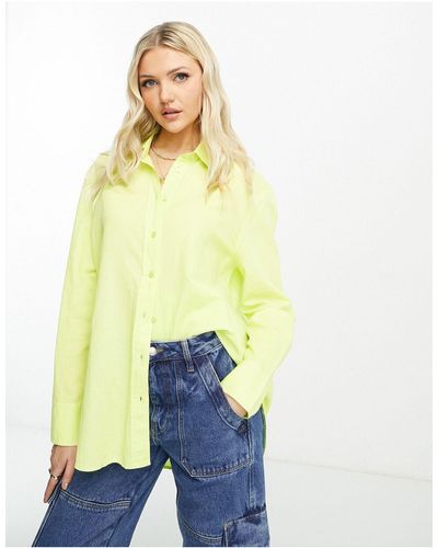 New Look Camicia lime - Bianco