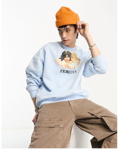 Fiorucci – lässig geschnittenes sweatshirt - Blau
