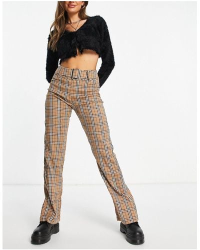 The Kript High Waisted Trousers With Belt - Black
