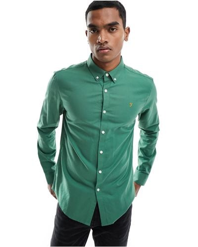 Farah Brewer Slim Fit Shirt - Green
