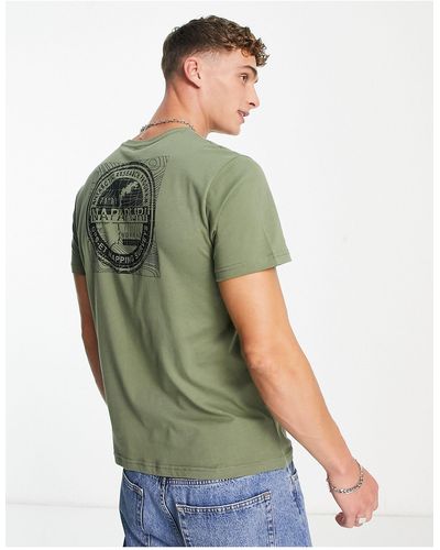 Napapijri S-edo Back Print T-shirt - Green