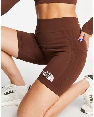The North Face Training Seamless High Waist legging Shorts - Brown