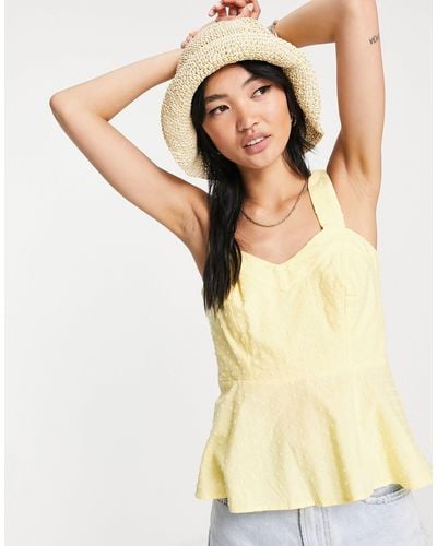 Y.A.S Cotton Sleeveless Blouse - Yellow