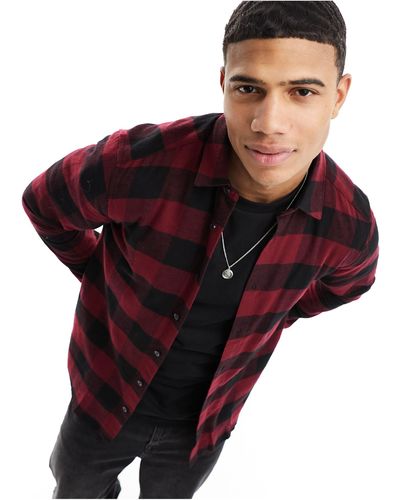 Only & Sons Buffalo Check Shirt - Red