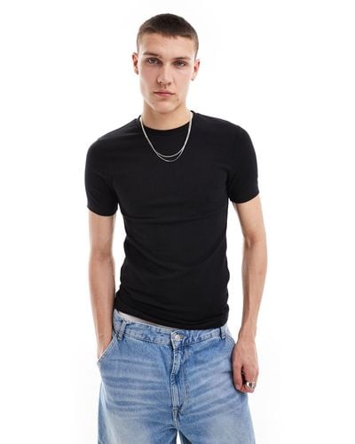 ASOS Muscle Fit T-shirt With Crew Neck - Black