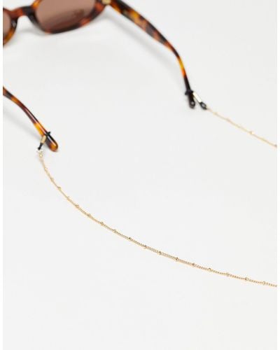 ASOS Sunglasses Chain With Dot Dash Design - White