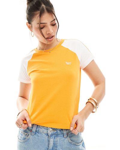 Superdry – essential – retro-t-shirt - Orange