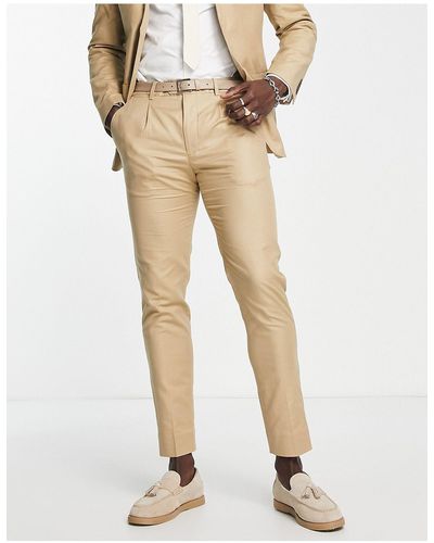 SELECTED Slim Fit Suit Pants - Natural