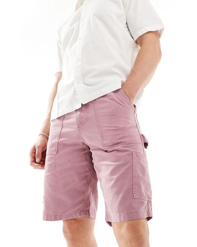 ASOS Carpenter Cargo Shorts - Pink