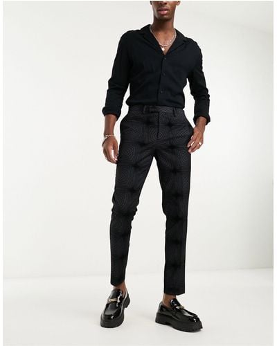 Twisted Tailor Carter Star Suit Pants - Black