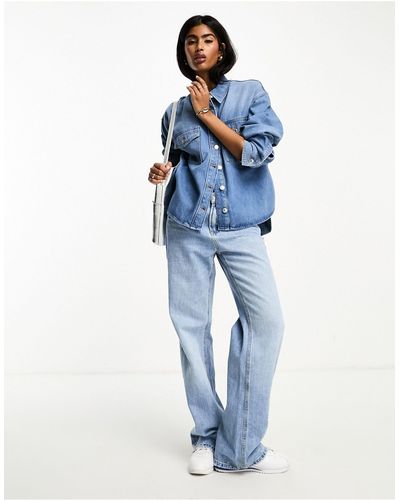 & Other Stories Brooke - camicia giacca di jeans oversize - Blu