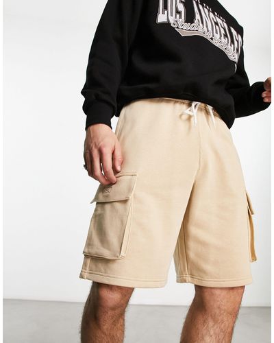 Champion Pantalones cortos cargo estilo bermudas con logotipo legacy - Negro