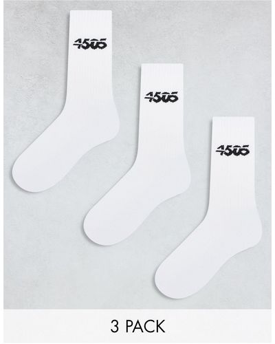 ASOS 4505 3 Pack Sport Socks - White