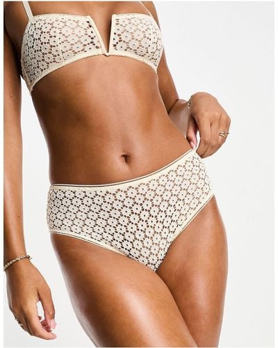 & Other Stories Lace High Waisted Briefs - White