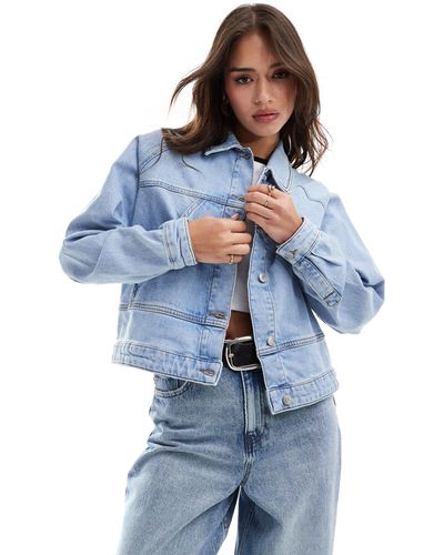 SELECTED Femme - giacca di jeans slavato - Blu