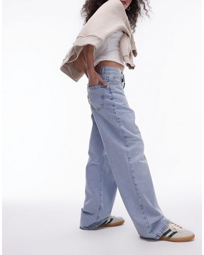 TOPSHOP Jeans a colonna a vita medio alta lavaggio candeggiato vintage - Arancione