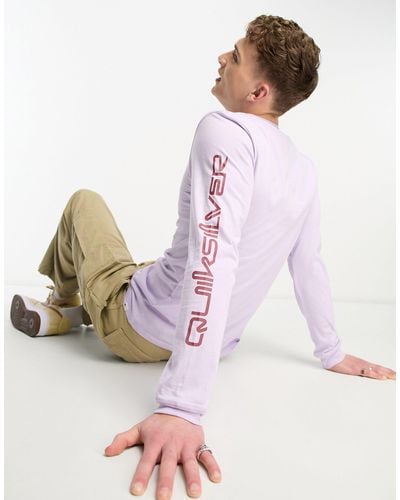 Quiksilver Omni - t-shirt manches longues à logo - Rose