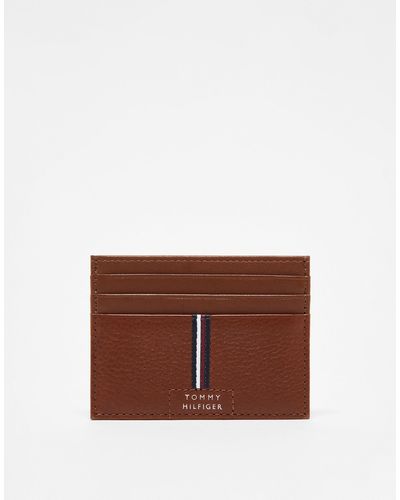 Tommy Hilfiger Premium Leather Credit Card Holder - Brown