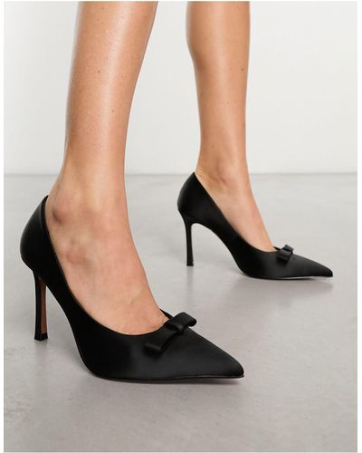 ASOS Pippa - scarpe con tacco nere con fiocco - Nero