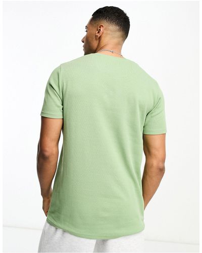 Brave Soul – t-shirt mit waffelstruktur - Grün