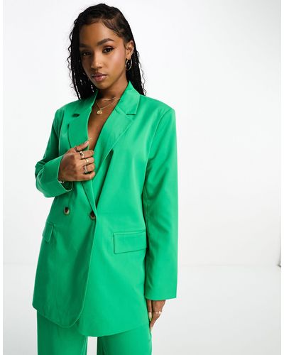 Vero Moda Oversized Tailored Blazer Co-ord - Green