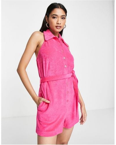 & Other Stories Towelling Playsuit - Pink