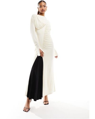DASKA Jersey Maxi Dress - White