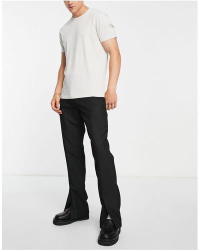TOPMAN Straight Stacker Trousers - White
