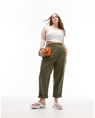 Green TOPSHOP Pants, Slacks and Chinos for Women | Lyst