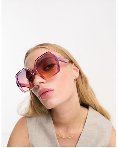 ASOS Oversized 70s Sunglasses - Pink