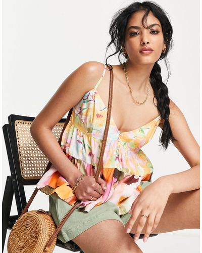 French Connection Smock Cami Top - Multicolour