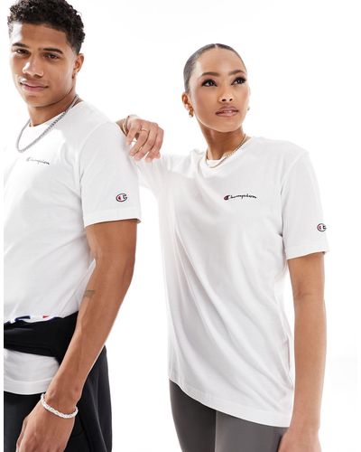 Champion T-shirt unisex girocollo bianca - Bianco