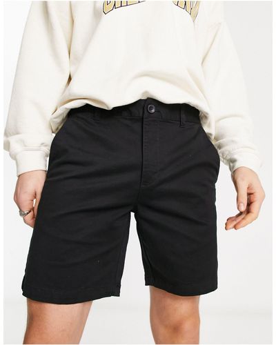 New Look Slim Chino Shorts - Black