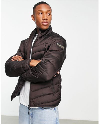 Napapijri Aerons Padded Shell Jacket in Black for Men Lyst UK