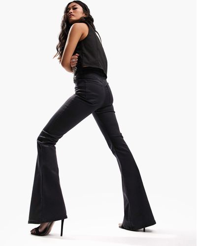 ASOS Jeans a zampa super elasticizzati modellanti neri - Nero